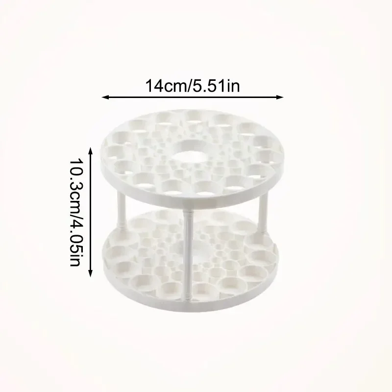 45 Holes Makeup Brush Holder, Large Capacity Cosmetics Storage Rack Round Makeup Brush Stand, Desktop Organizer for Vanity Table