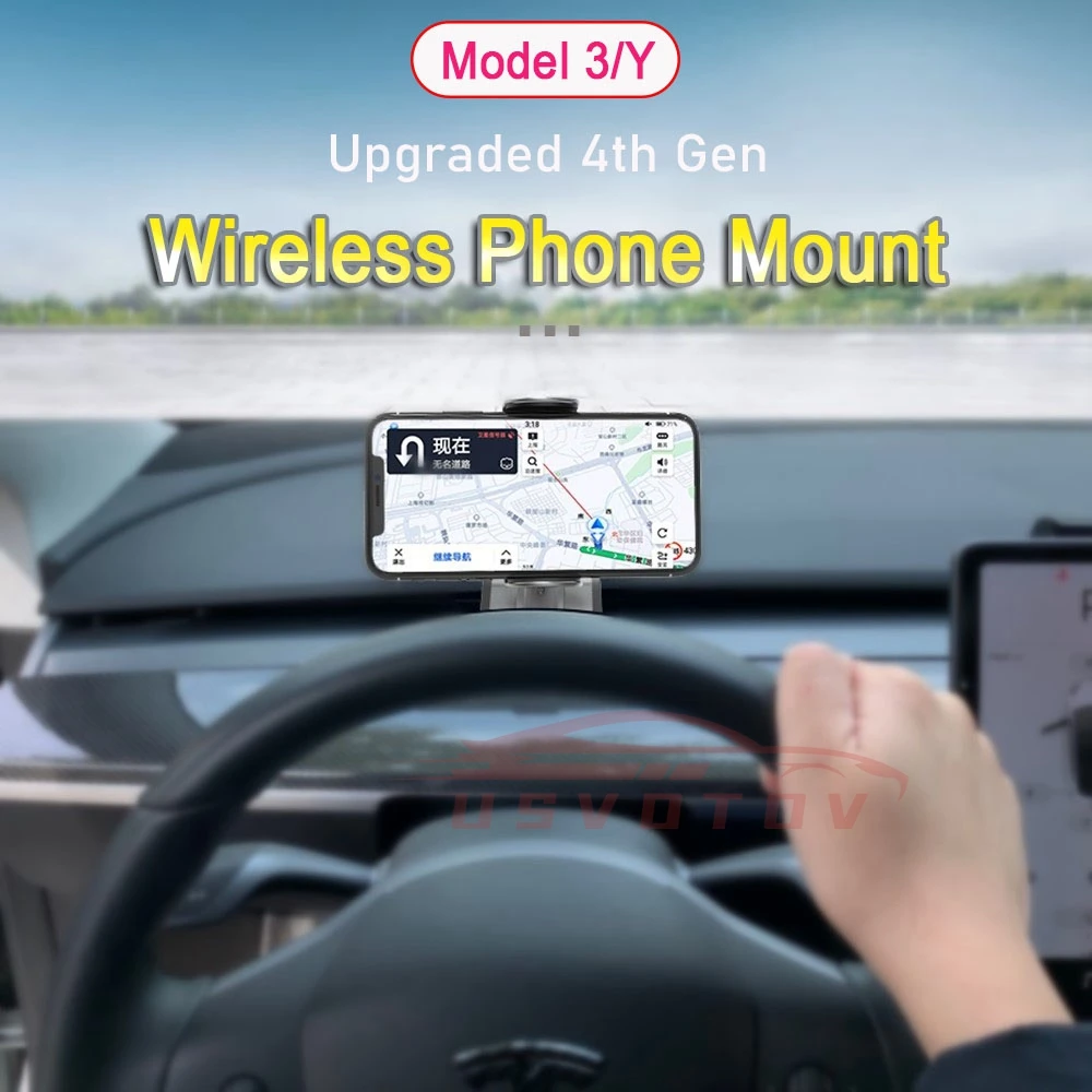 Electric Car Phone Holder for Tesla Model 3 Y Highland 2024 2023 2022 Outlet Mount Mobile Cellphone Stand GPS Air Vent Accessory