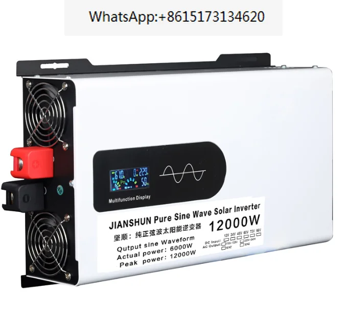 Pure Sine Wave Inverter 12000W Solar Inversor 12v 24v 110v 220v Onda Senoidal Pura Inversores Solares Power Voltage Converter