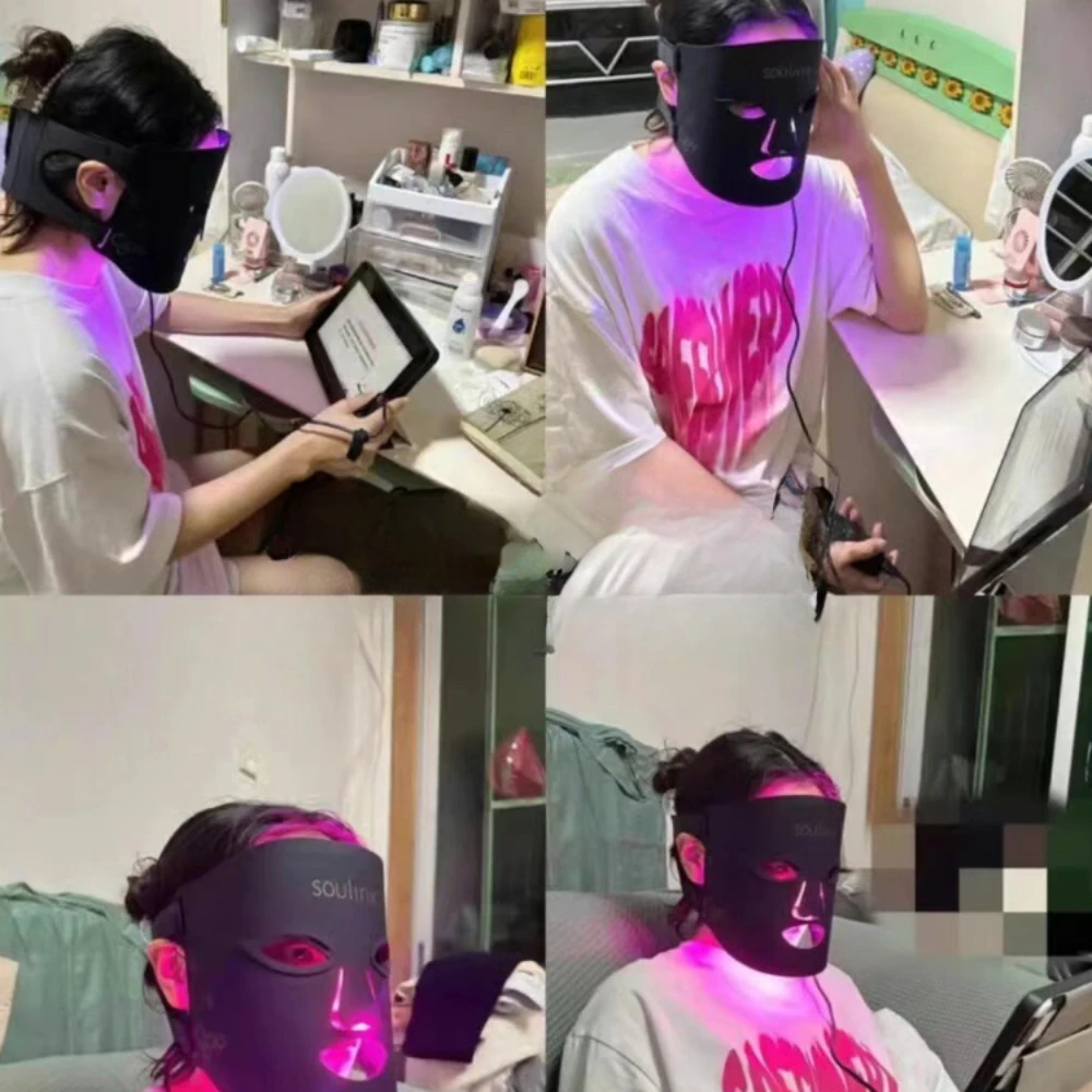 The New LED Beauty Salon Mask Beauty Instrument Large Row Lamp Mask Instrument Can Lighten The Spot Tighten The Skin Repair Skin