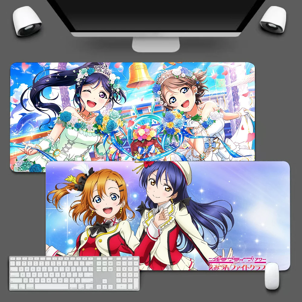 Love Live Large Mouse Pad PC Game MousePads Desk Keyboard Mats Office Rubber Anti-slip Mouse Mice Mat 40x90 30x80 CM