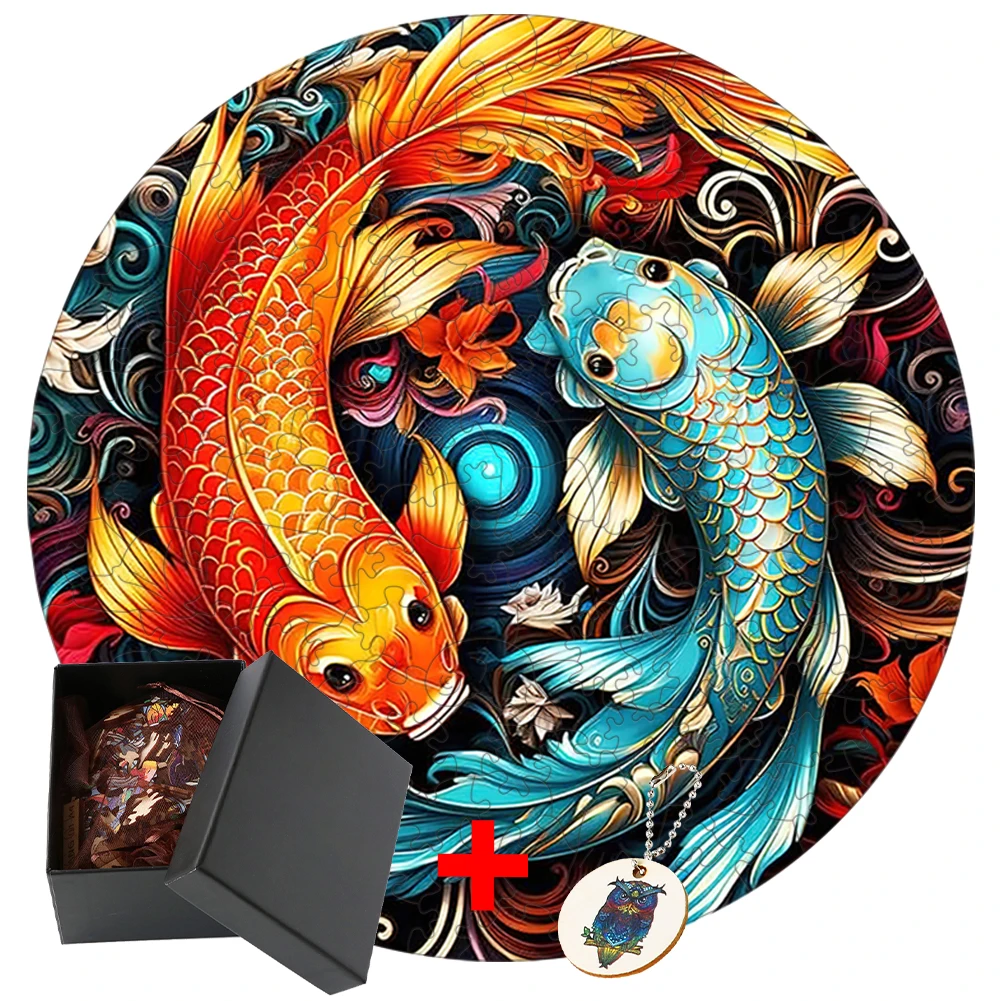 

Fish Entertainment Craft Toys Learning Education Intellectual Exercise Montessori Baby Wooden Puzzle Logic Games For Children