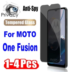 1-4Pcs Privacy Protective Tempered Glass for Motorola Moto One Fusion Anti-Spy Screen Protectors Films Glass