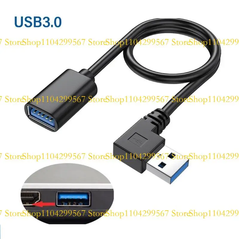 

CS1W USB Extension Cable High Speed USB Extender Cord Data Transfer 5Gbps 90 Degree Male to Female for Mouse Extender
