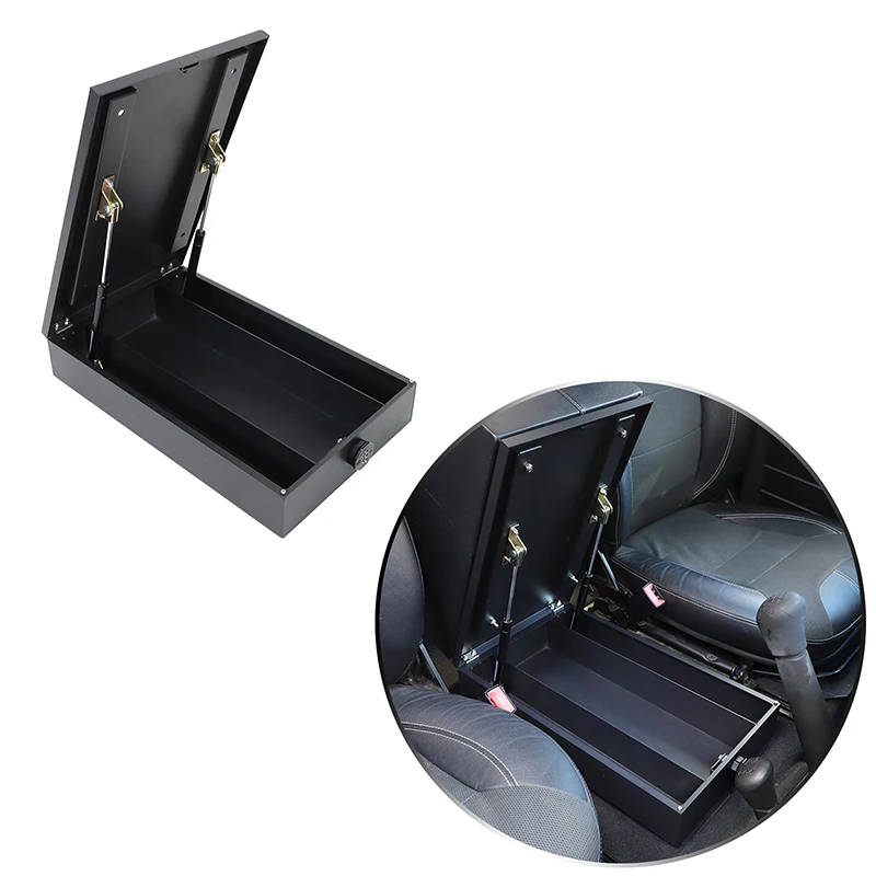 Aluminum Alloy For Land Rover Defender 90 110 2004-2018 Car Central Control Armrest Code Lock Safe Organizing Tray Accessories