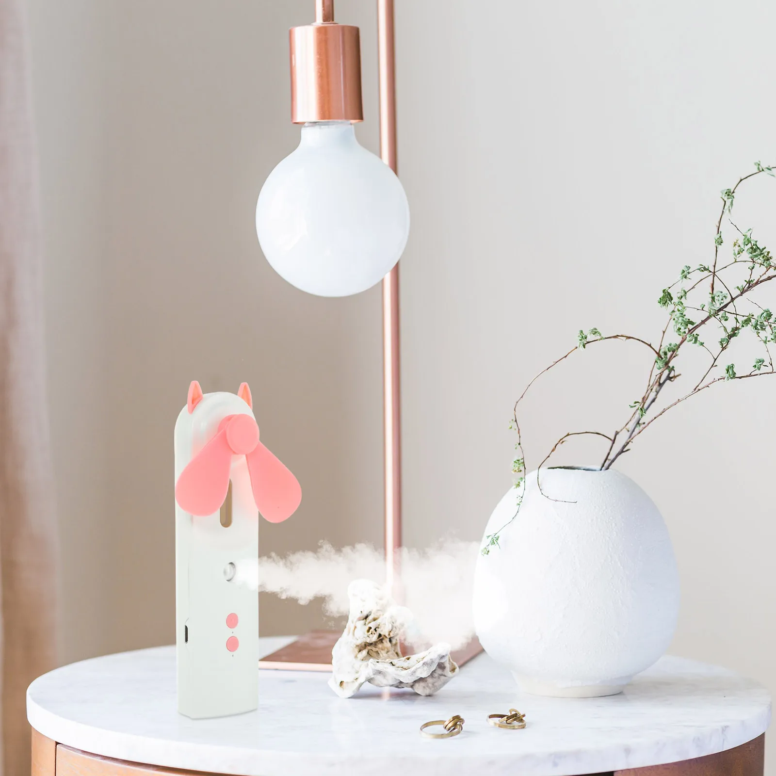 

Портативный ручной дорожный вентилятор для увлажнения, мини-охладитель воздуха, перезаряжаемое охлаждение