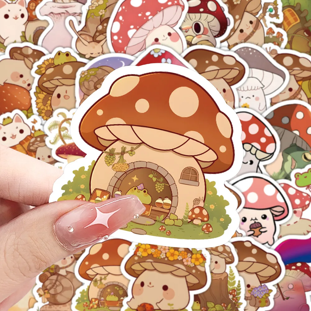 10/30/54PCS Fungo Del Fumetto Adesivi Creativo Graffiti Meme Divertente Personificazione Decorazione Del Telefono Del Computer Portatile Chitarra Bici Decalcomanie