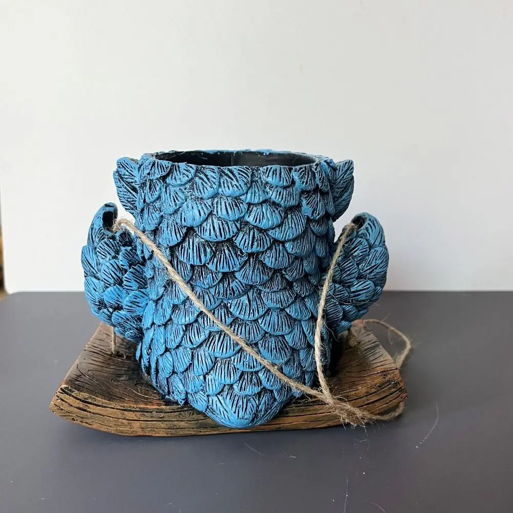 

Creative Resin Owl Statue Planter Hanging Decorative Flower Pot Cute Animal Plant Pot Living Room