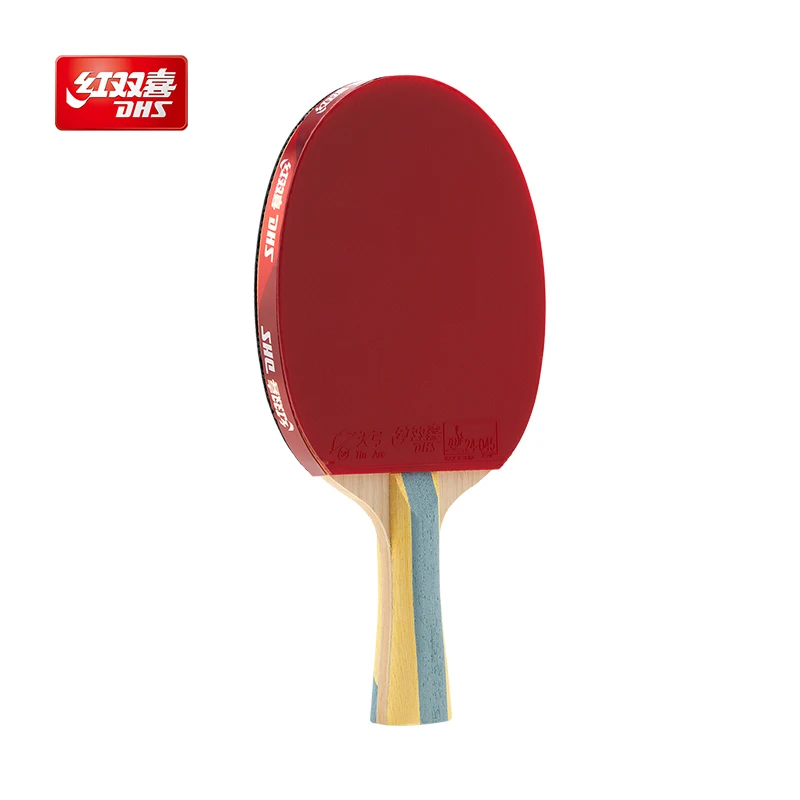 DHS F6002 Table Tennis Racket 6 Star Ping Pong Paddle Racket Bat 5-layer Wood Hurricane 8 + Tin Arc Sticky Rubber Raquete
