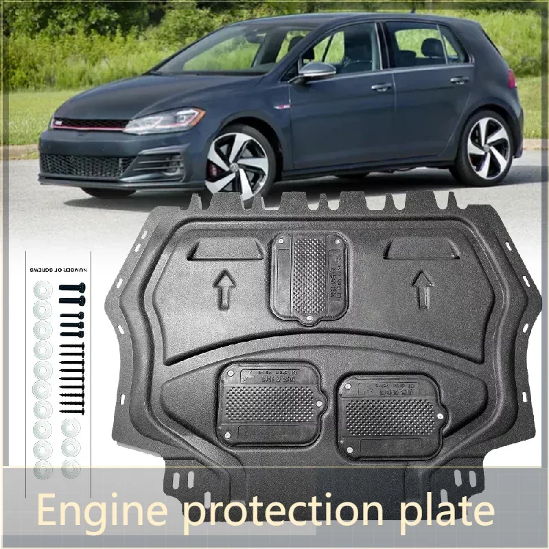 

For VW Golf GTI Black Under Engine Guard Plate Splash Shield Mud Fender Cover Mudguard Protector