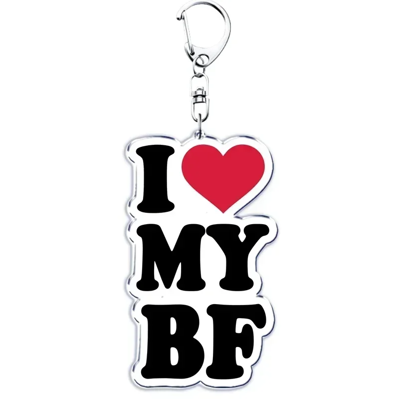 الإبداعية رسالة المفاتيح أحبك صديقي الخيالي رهيبة صديقة لي DIY كيرينغ زوجة أمي أبي حلقة رئيسية Bf Gf الهدايا