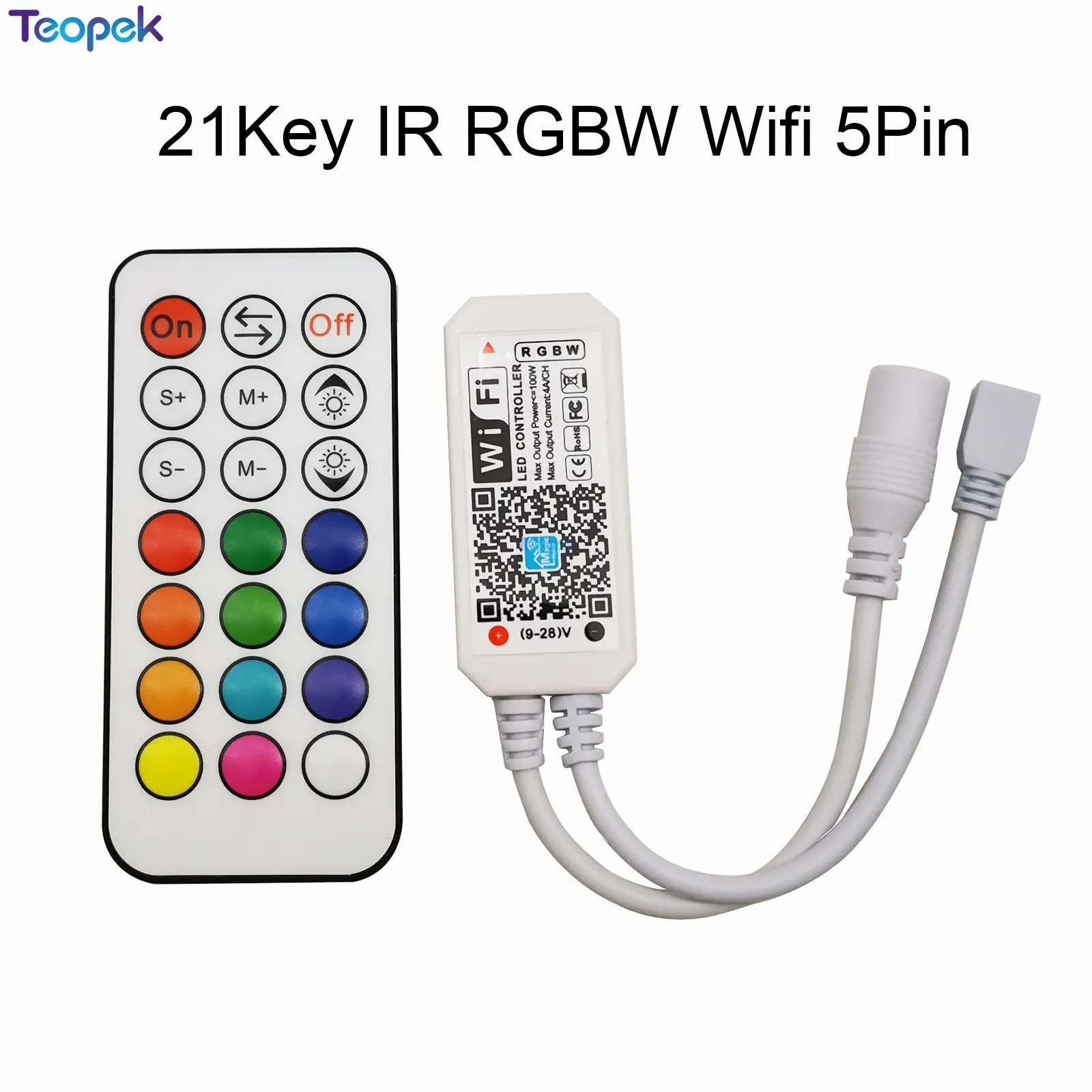 Magic Home Wireless WiFi Controller,RGB/RGBW IR RF LED Controller For WS2811 WS2812B Pixel LED Strip DC5V 12V 24V