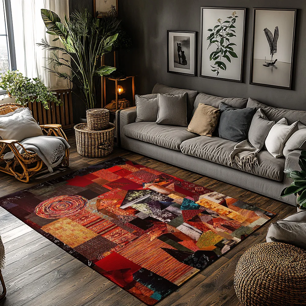 

Unique Pattern Area Rug Non-Slip Floor Mat Modern Abstract Home Decor Living Room Carpet Washable Indoor Entrance Doormat Design