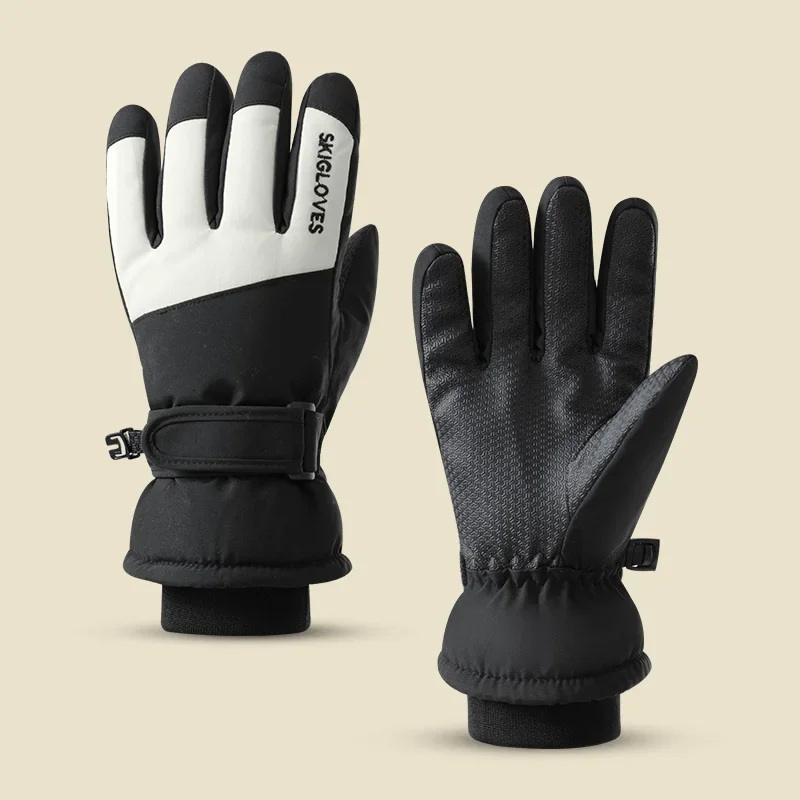 New design winter warm sports snowing non-slip touchscreen custom kids children skiing gloves