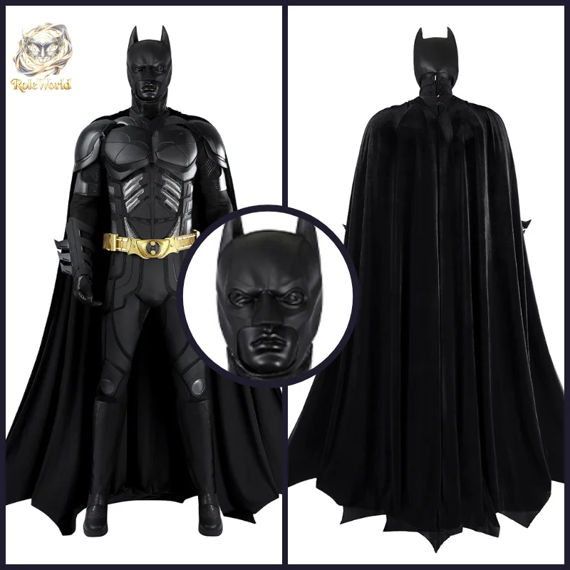 High Quality Bruce Wayne Full Cosplay Costume Men Superhero Suit For Halloween Party Comic Con - view 2
