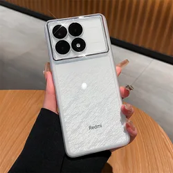 For Xiaomi Poco F6 Pro Case Camera Lens Film Protection TPU Soft Silicone Translucent Shockproof Bumper Phone Back Cover