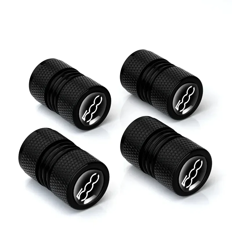 4Pcs Aluminum Tire Valve Stem Caps For Fiat 500 500X 500L 500C 500E Waterproof Dustproof Anti Rust Wheel Air Valve Cover