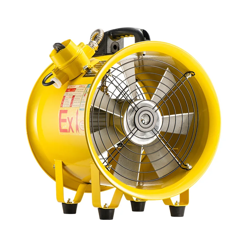 مروحة تدفق محورية محمولة مقاومة للانفجار عالية السرعة 220 فولت مروحة عادم متنقلة عادم منفاخ إزالة الغبار الفورمالديهايد ind