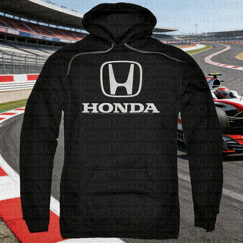 

HONDA 2025-26, модные популярные предметы, толстовка с логотипом Honda в американском стиле, осень-зима, мужская уличная одежда, повседневная толстовка с капюшоном для мотоцикла