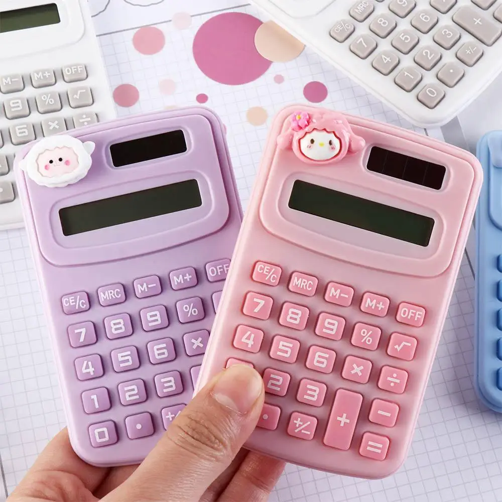 

8 Digits Cute Mini Portable Digit Calculator Lightweight Cartoon Animal Cartoon Cute Calculator Small Kawaii Do Office Work