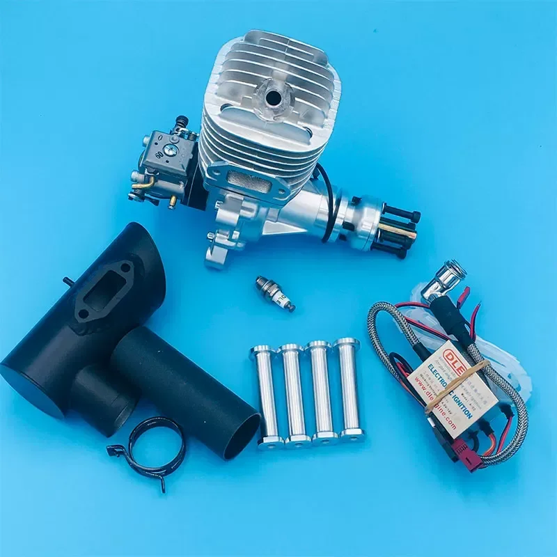 DLE65 Model Engine Single Cylinder Two-stroke Side Exhaust Natural Air-cooled Hand Start 65CC Displacement