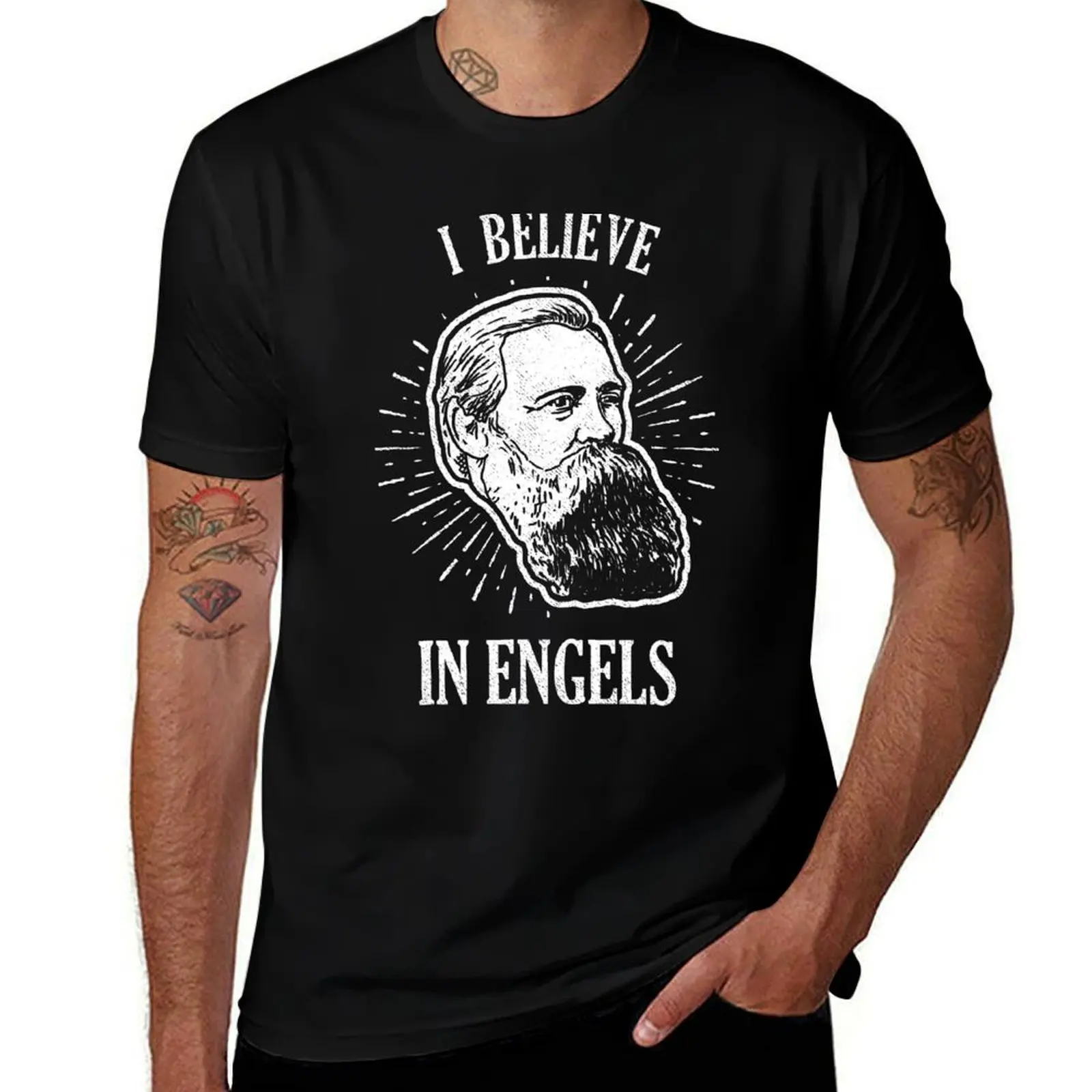 Friedrich Engels T-Shirt Sports Casual Breathable Tee Shirt T-Shirt