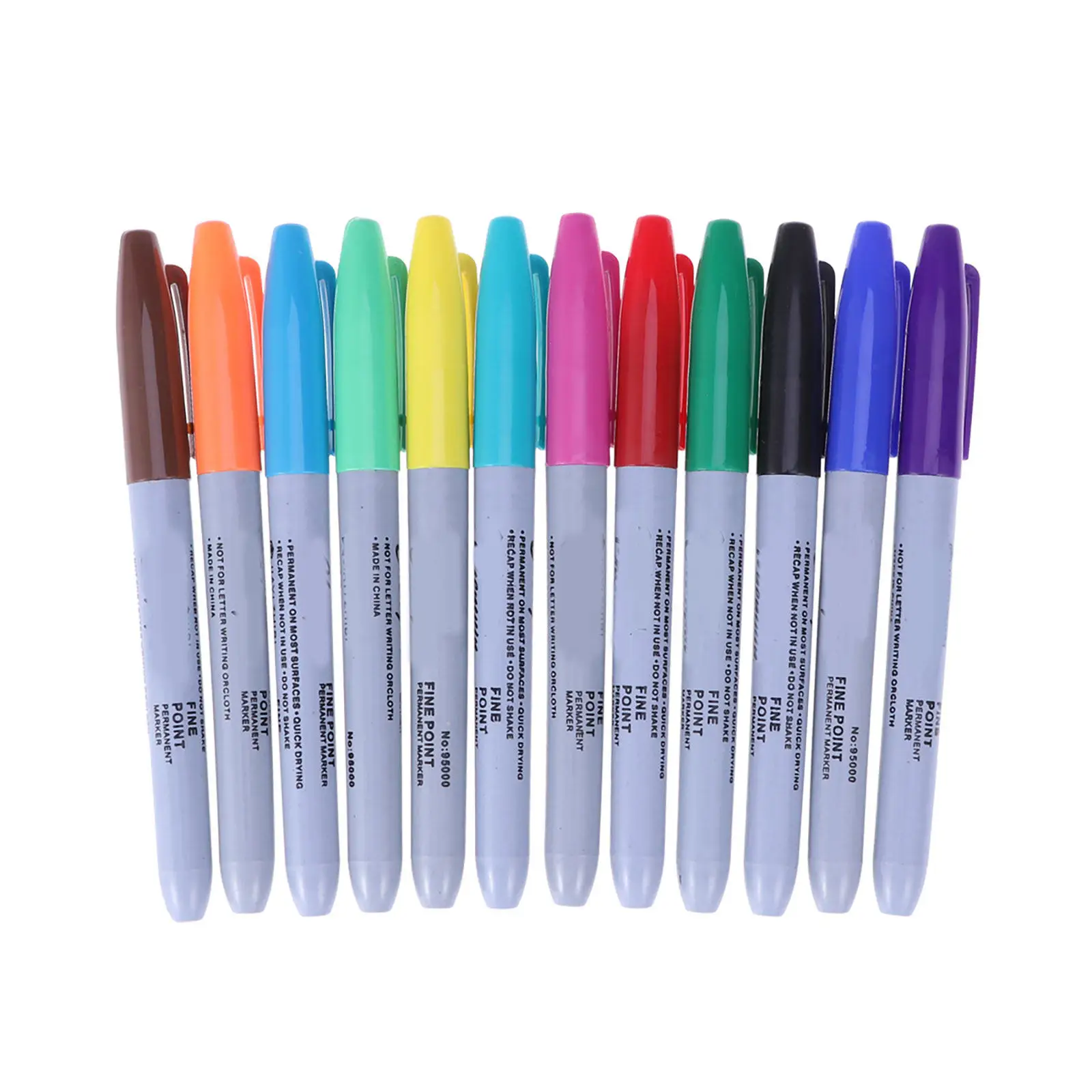 12 Colors Water-Based Skin Marker Pen Non-Toxic Acid-Free Fast-Drying Tattoo Marking Pen for Precise Needle Placement and Body