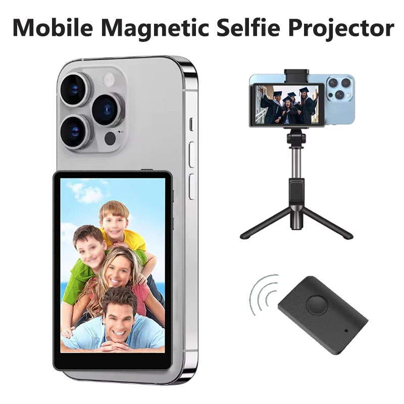 

Smartphone Wireless Magnetic Selfie Monitor Screen For Phone Rear Camera Vlog Live Stream Video Recording for Android Iphone