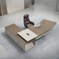 Grande Classe Placa Boss Table, Single Office Manager Table, Mobiliário simples, Modern Manager Desk and Chair