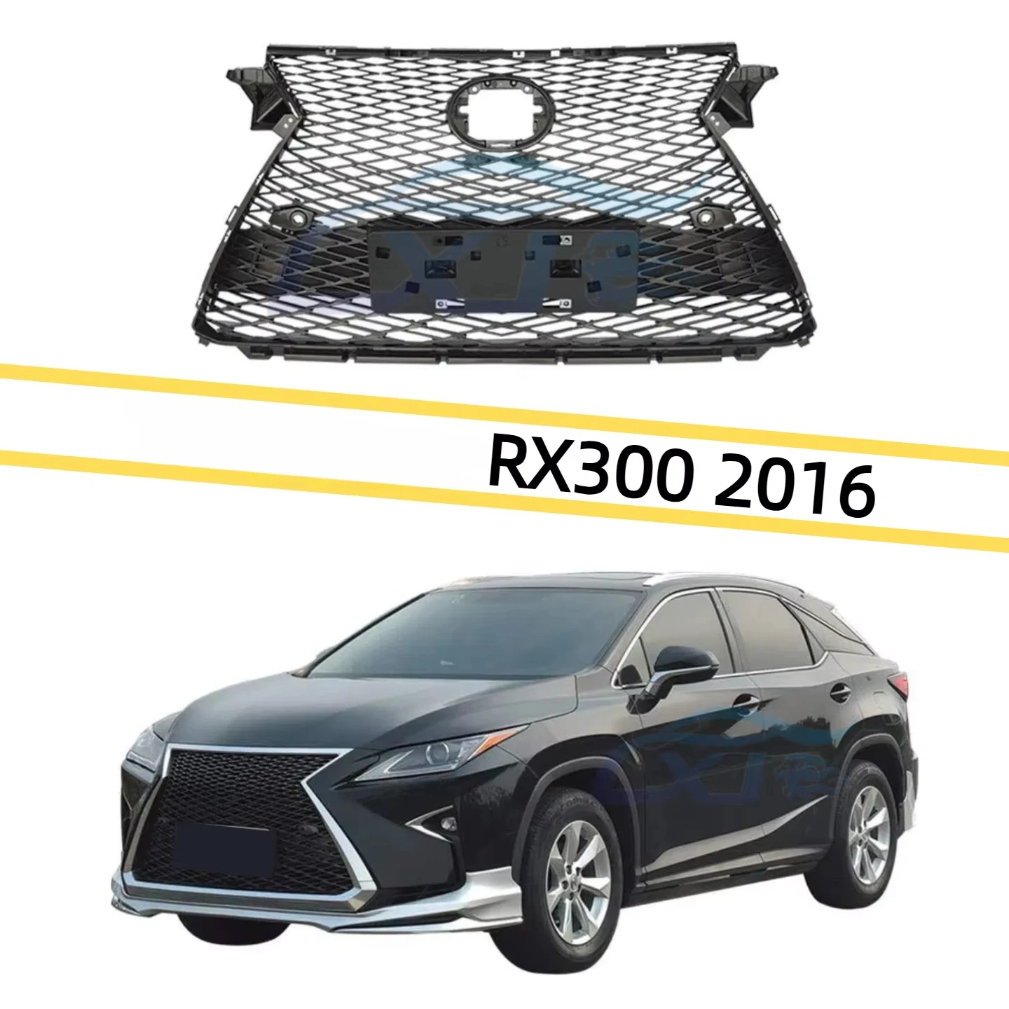 Front Grille Fits for RX300 RX350 RX450h 2016-2019 Fits for AL20 F Sport Style Mesh Radiator Grille Set