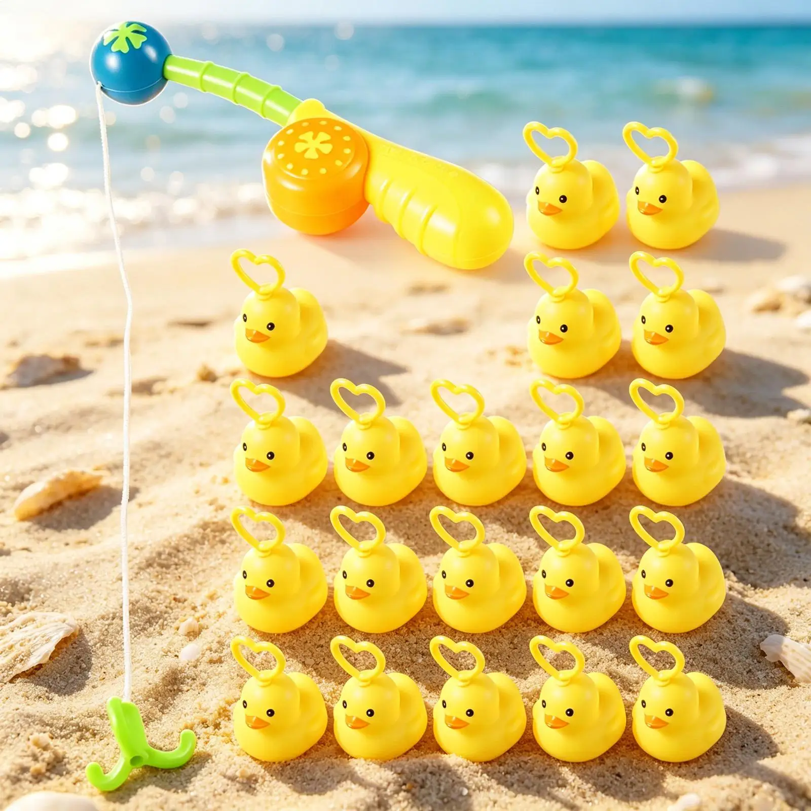 Duck Fishing Game Bath Toy Interactive Duck Catching For Backyard Pool Bath Pond Lake Beach Outdoor Fun Play Activities