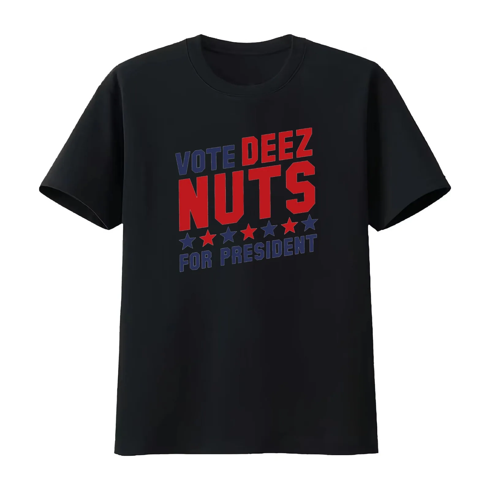 vote deez nuts T-Shirt Summer Casual Cotton Tee Oversized Streetwear Tops Vintage Graphic Print Loose Fit Short Sleeve