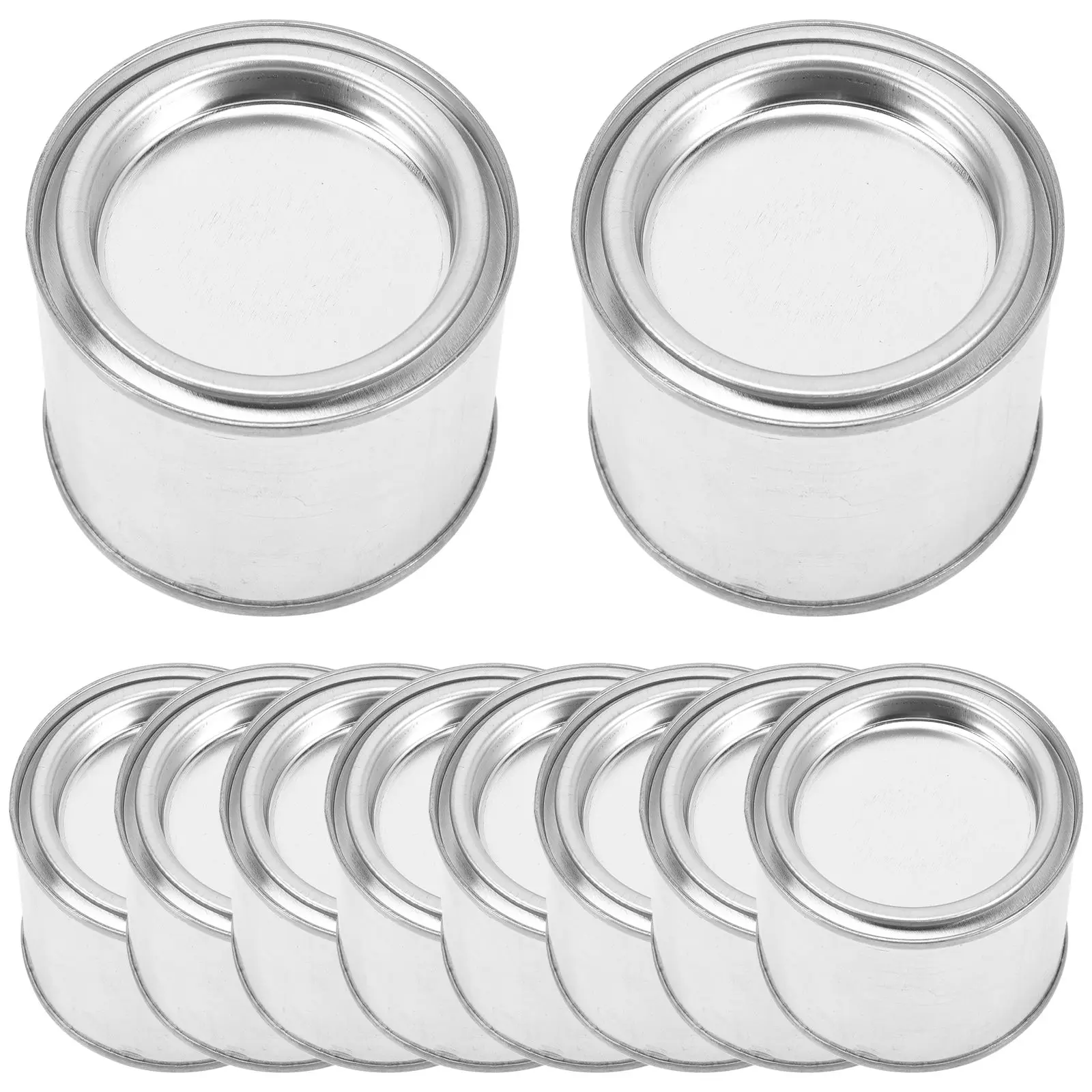 

10pcs 0.1L Metal Paint Cans Reusable Airtight Containers for Oil Paint Pigment Storage Round Iron Bucket Handheld