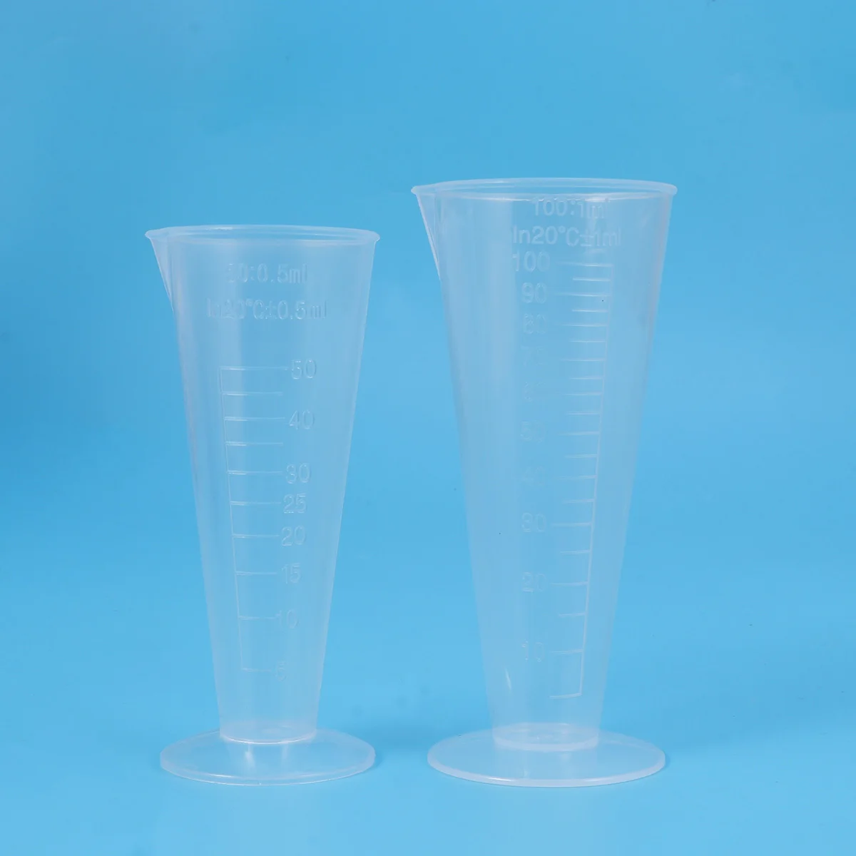 2 قطعة مجموعة أكواب قياس البلاستيك الشفاف تخرج 50 مللي 100 مللي سهلة القراءة كوب قياس واسع الفم