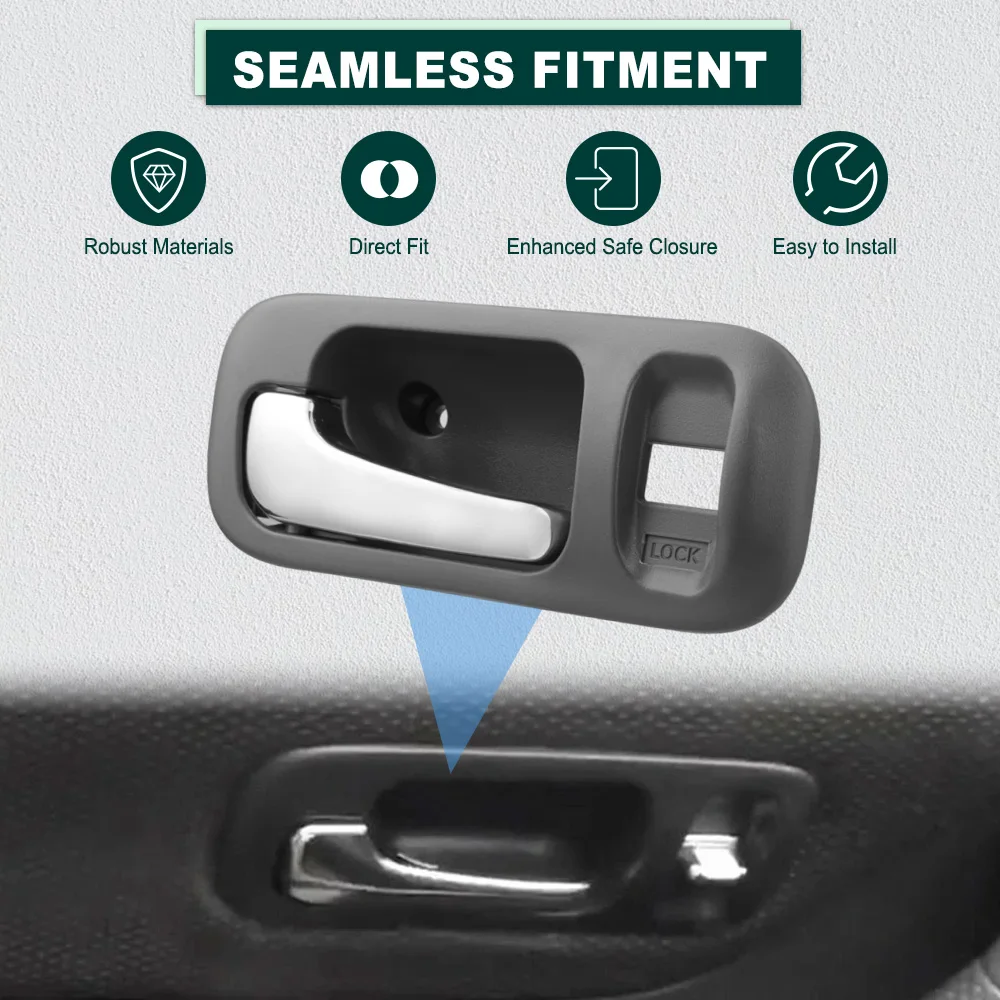 

Car Interior Door Handle for Honda CR-V 1997-2001 Odyssey 1995-1998 Front Rear Left Right Inner Door Handle LHD Dark Gray