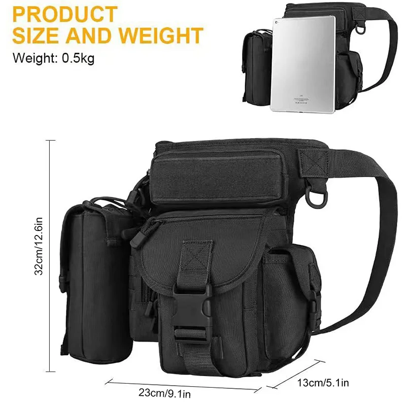 Waterproof Tactical Leg Bag Bicycle Motorcycle Pack Men Multifunction Thigh Backpack Outdoor Hiking Fishing Hunting Bag