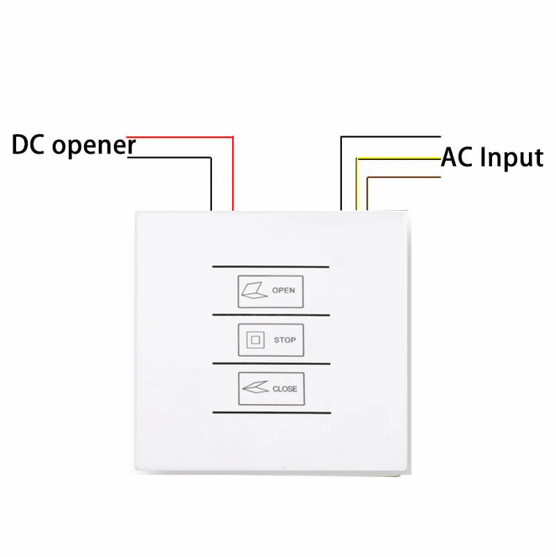 AC to DC24V 48W 2A Wall Control Panel For Electric Motorized Opener Linear Actuator Roller Shutter Awning Pergola