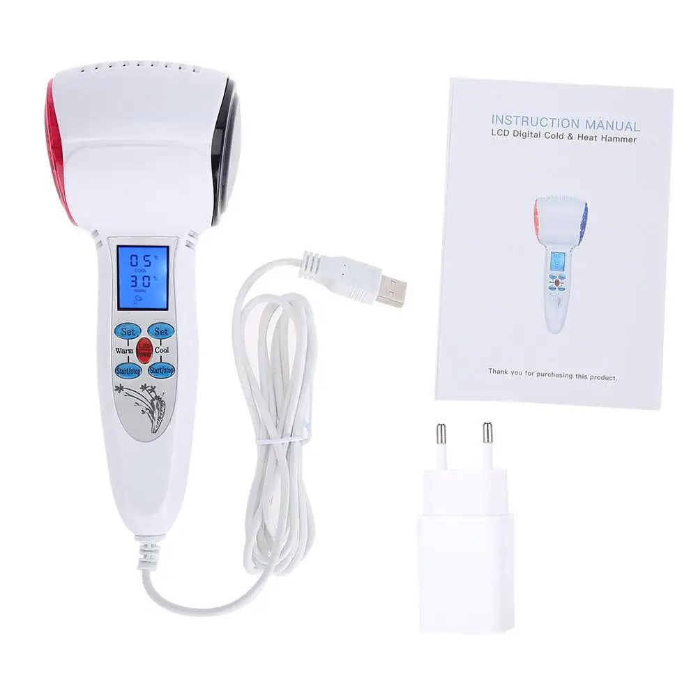 2-in-1 Hot &  Hammer Massager - Cryotherapy Face Lifting Massage  for  & Skincare