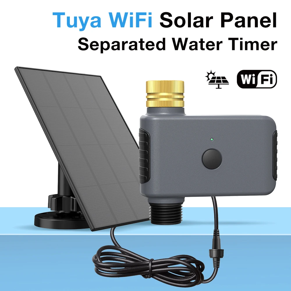 1/2 Outlets Irrigation Timer Smart APP Control Automatic Irrigation System Outdoor Garden Water Timer with Large Solar Panel﻿