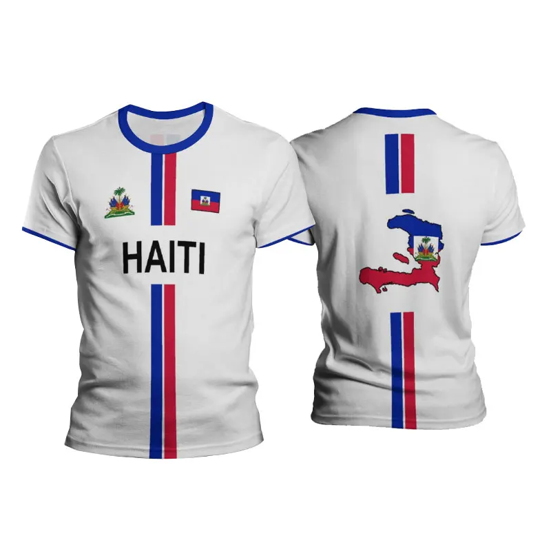 Haitian Children's Football T-shirt, Men's Sports T-shirt, Men's and Women's Universal Casual Shirt, Y2K Men's Gift