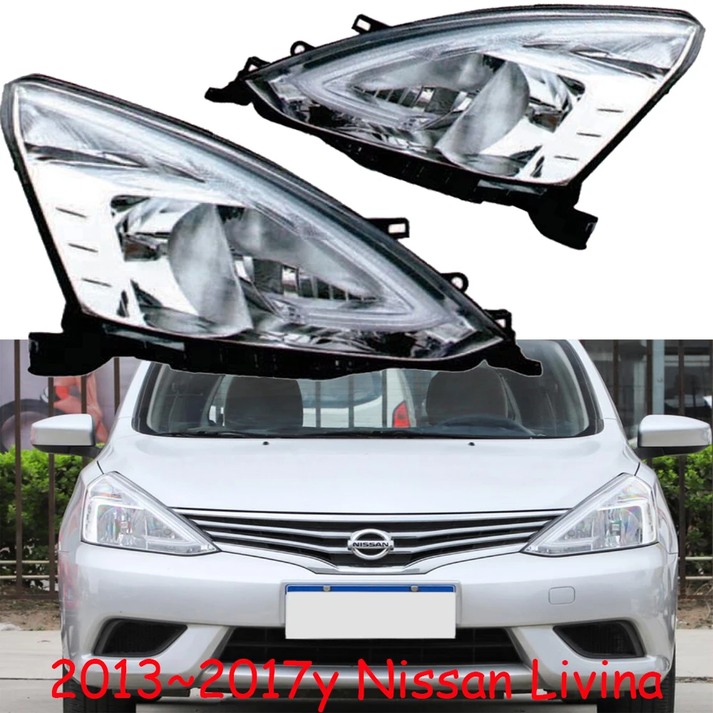 1pcs car bumper headlamp For Nissan Livina headlight 2013~2017y car accessories head lamp for Nissan Livina fog light