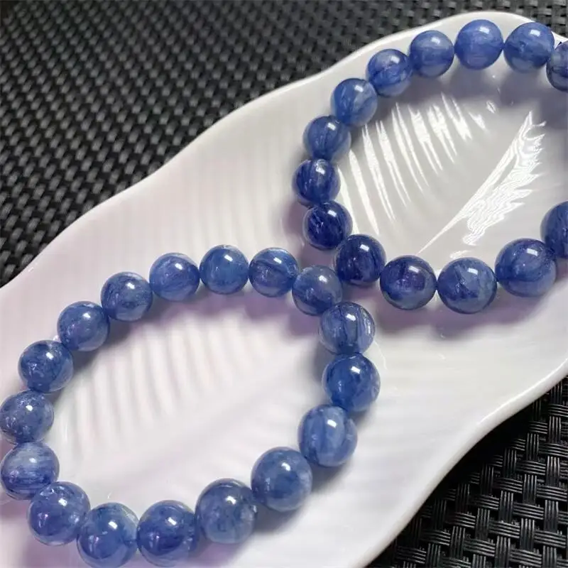 12MM Natural Kyanite Bracelet Gemstone Bead Strings Fashion Beautifully Jewelry For Men And Women Gift 1PCS