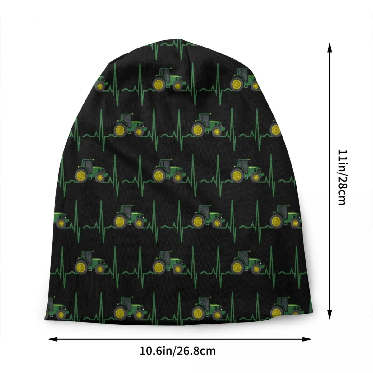 Tractor Heartbeat Skullies Beanies Caps Hip Hop Winter Warm Men Women Knit Hat Unisex Adult Bonnet Hats