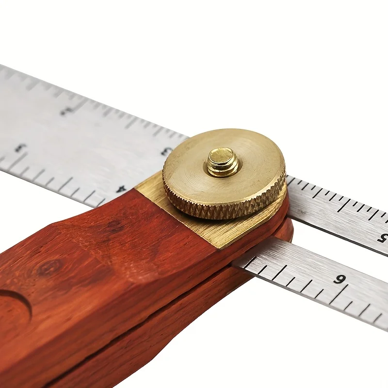 18/22cm Woodworking Scriber Dovetail  Multi Miter Angle Ruler Marking Jig Marking Gauge Polygon Bevel Angles Marking T-Ruler view 6