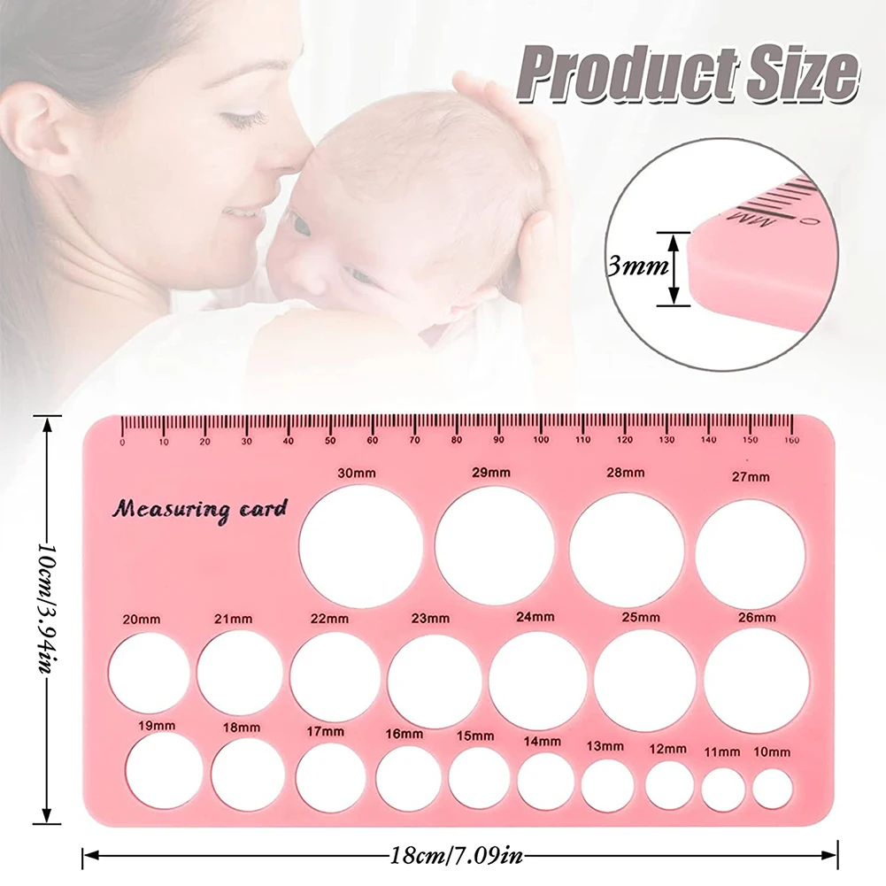 Silicone Breast Flange Ruler Smooth Flange Measurement Tool  Lightweight Perfect Gift Nontoxic Feeding Accessory