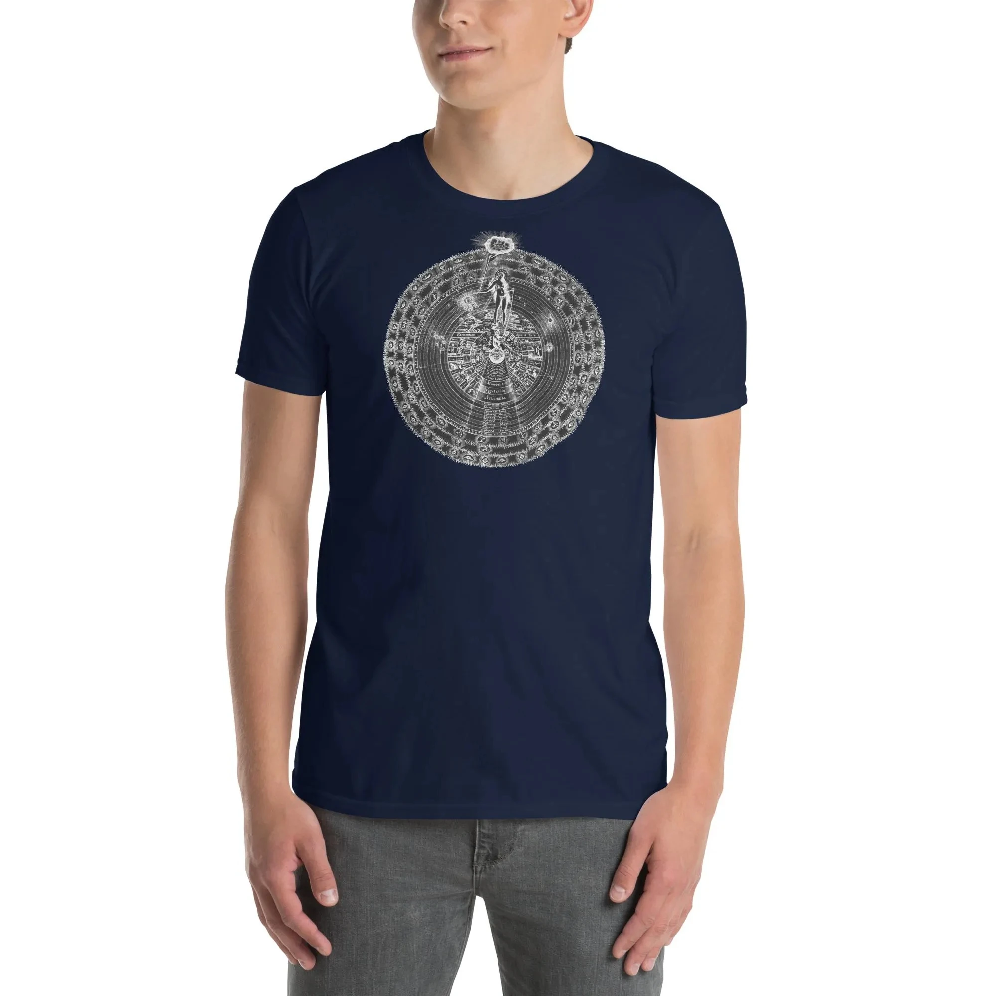 Alchemist Occult Shirt Pagan Shirt Hermetic Rosicrucian Esoteric Alchemy Occult Art Golden Dawn Enochian Magick Kabbalah Men Tee - view 2