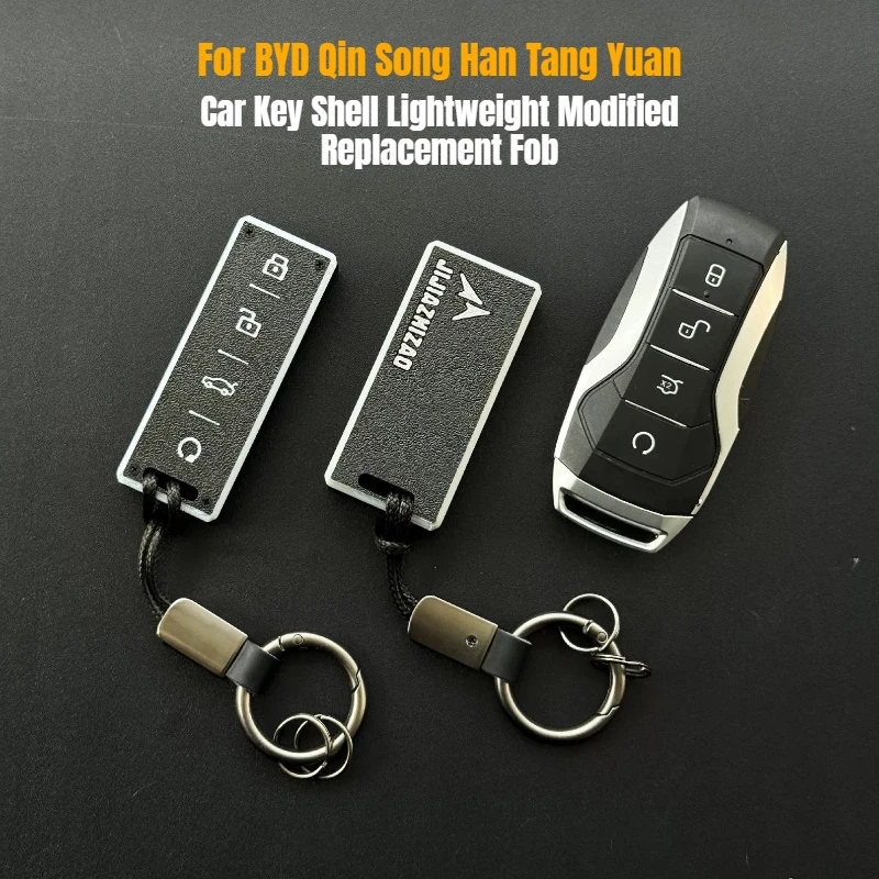 For BYD Qin Song Han Tang Yuan 3D Printed Car Key Shell Lightweight Modified Replacement Remote Fob Anti-Scratch Protector Case
