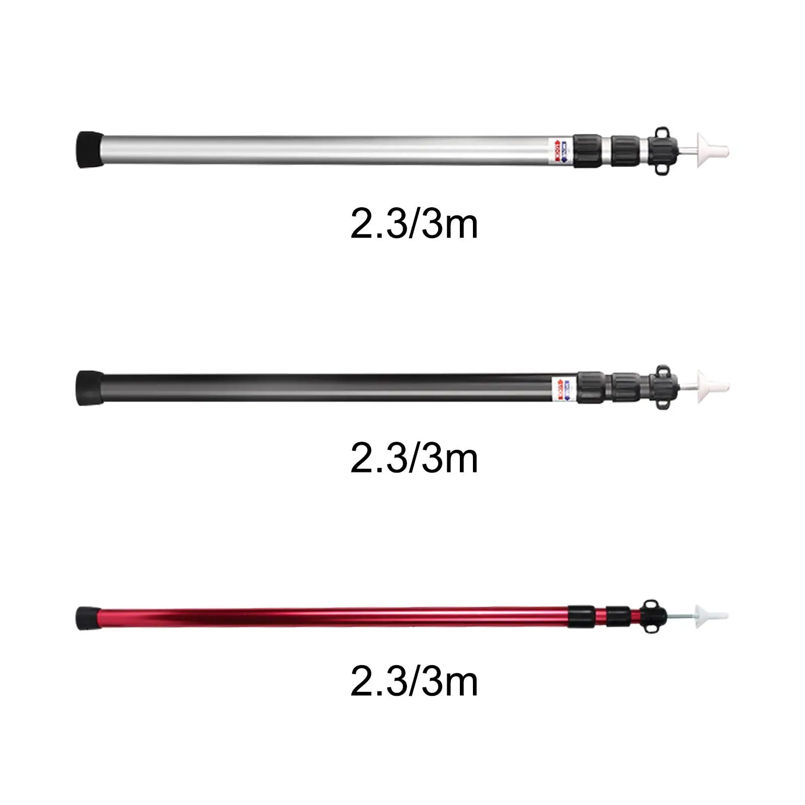 Tent Tarp Poles Tent Accessories Universal Multifunctional Awning Poles Telescoping for Awning Tarpaulin Canopy Porch Camping