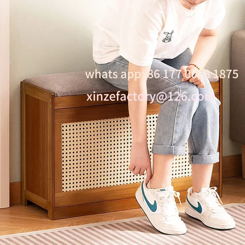 Customizable Indoor Shoe Rack Organizer Entrance Hall Cabinet with Shelf Storage Shoes Stand Bench Air Hole Space Saving Modern