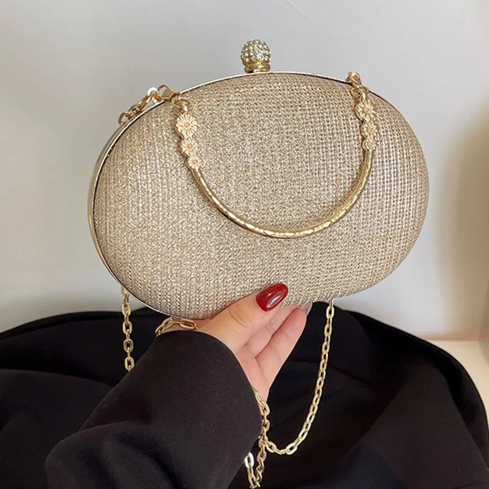 Luxury Shell Design Chain Crossbody Bag Bright Elegant Evening Bag Handbags for Wedding/Party/Banquet